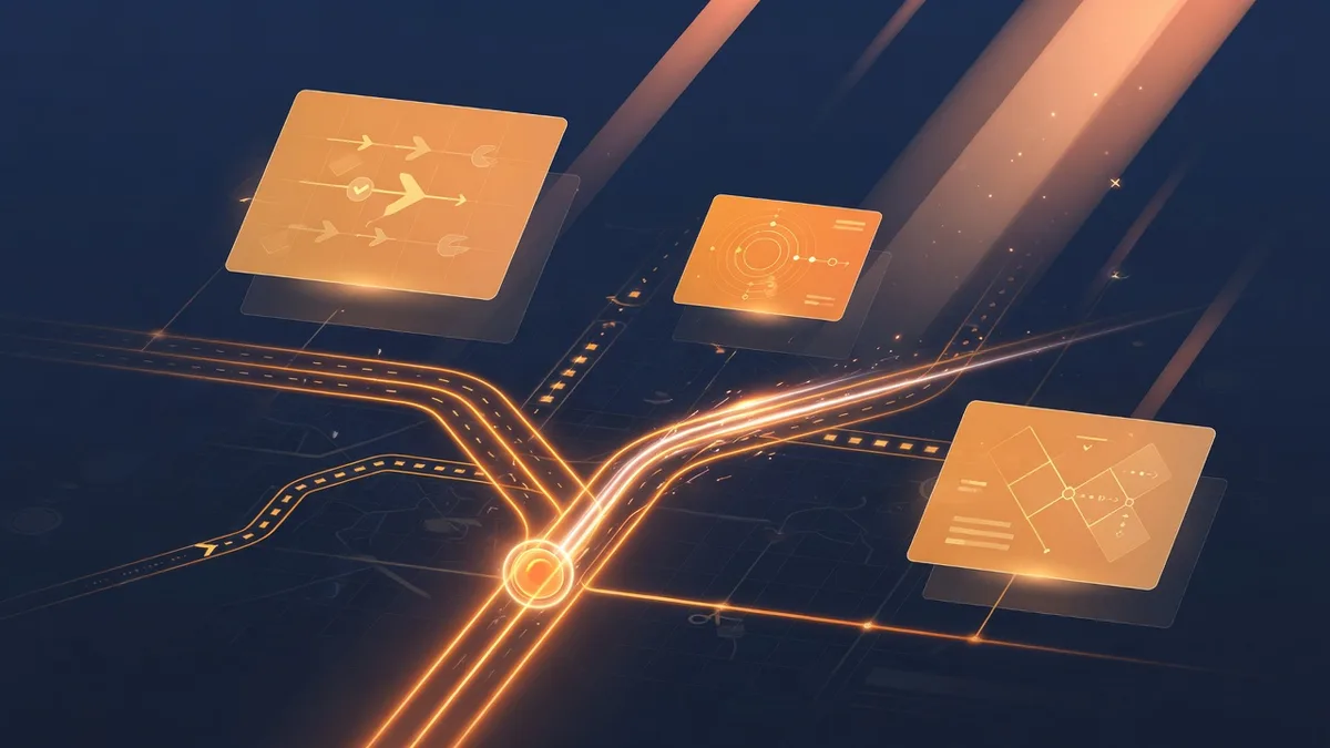 Tap Road strategy guides hub cover art showing a glowing neon ball on branching neon roads representing multiple strategy paths